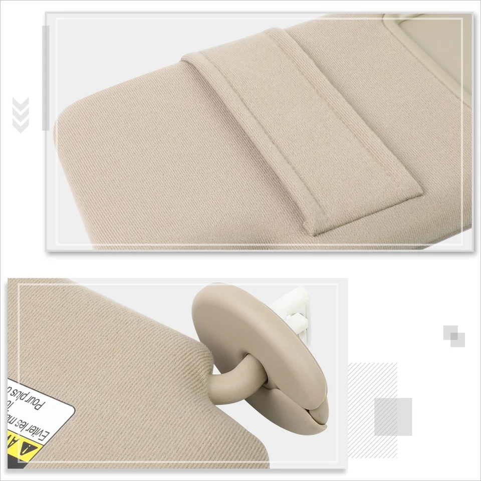 Parasol lado del conductor estilo OE para Toyota Venza 09-16 con espejo beige Foto 4 de 4