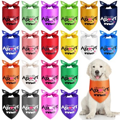 20 Pack Adopt Me Dog Bandanas Plain Reversible 25.6x17.7x17.7 Inch Assorted
