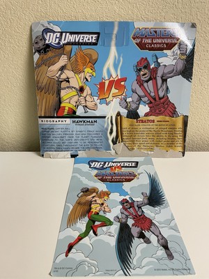 MOTU vs DC CLASSICS MASTERS OF THE UNIVERSE STRATOS & HAWKMAN 2 PACK Biocard