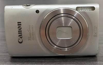 CANON PowerShot ELPH 180 20MP 8x Optical Zoom Silver Digital Camera