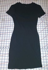 Shein Women's Black Short Sleeve Dress Size XS Round Neck