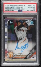 2019 Bowman Chrome Prospects Alexander Canario #CPA-AC PSA 10 GEM MT Auto 0y2q