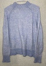 J. Crew Rollneck Supersoft Yarn Blue Pullover Sweater Size Medium