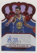 2018-19 Panini Crown Royale Rookie Red 30/99 Jacob Evans III #CR-JEV Auto 0q0
