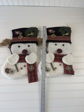 Vintage Christmas Stockings 15-16  Long Set of 2 