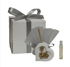 Bomboniera Profumatore Diffusore Cuore 25 Anniversario Matrimonio Sposi Nozze