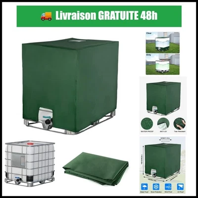 Housse de protection cuve IBC 1000 L anti-UV Vert Jissta - Photo 1/4