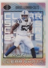 2019 Panini Illusions Clear Shots Black 20/25 Shaquille Leonard Darius 0c6