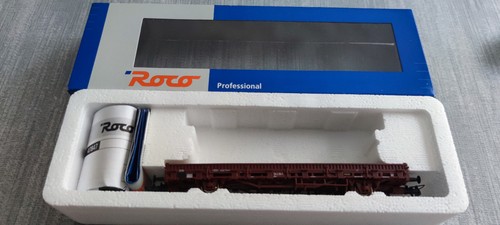 Roco Professional 47847 H0 Rungenwagen mit LKW Unbespielter Zustand in OVP | Condition: Gebraucht