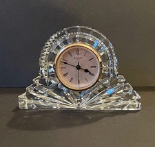 WATERFORD Crystal Mantle Shelf Cottage Timepiece Clock WHARTON 7ins" Ireland