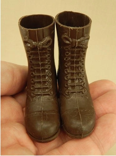 Vintage 1964 Hasbro GI Joe #7500 Action Soldier Pair of Tall Brown Boots C6