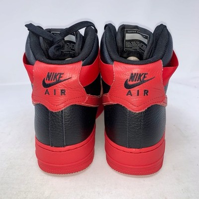 Nike Air Force 1 High Red Black Sneakers, Size 12 / 10.5M BNIB