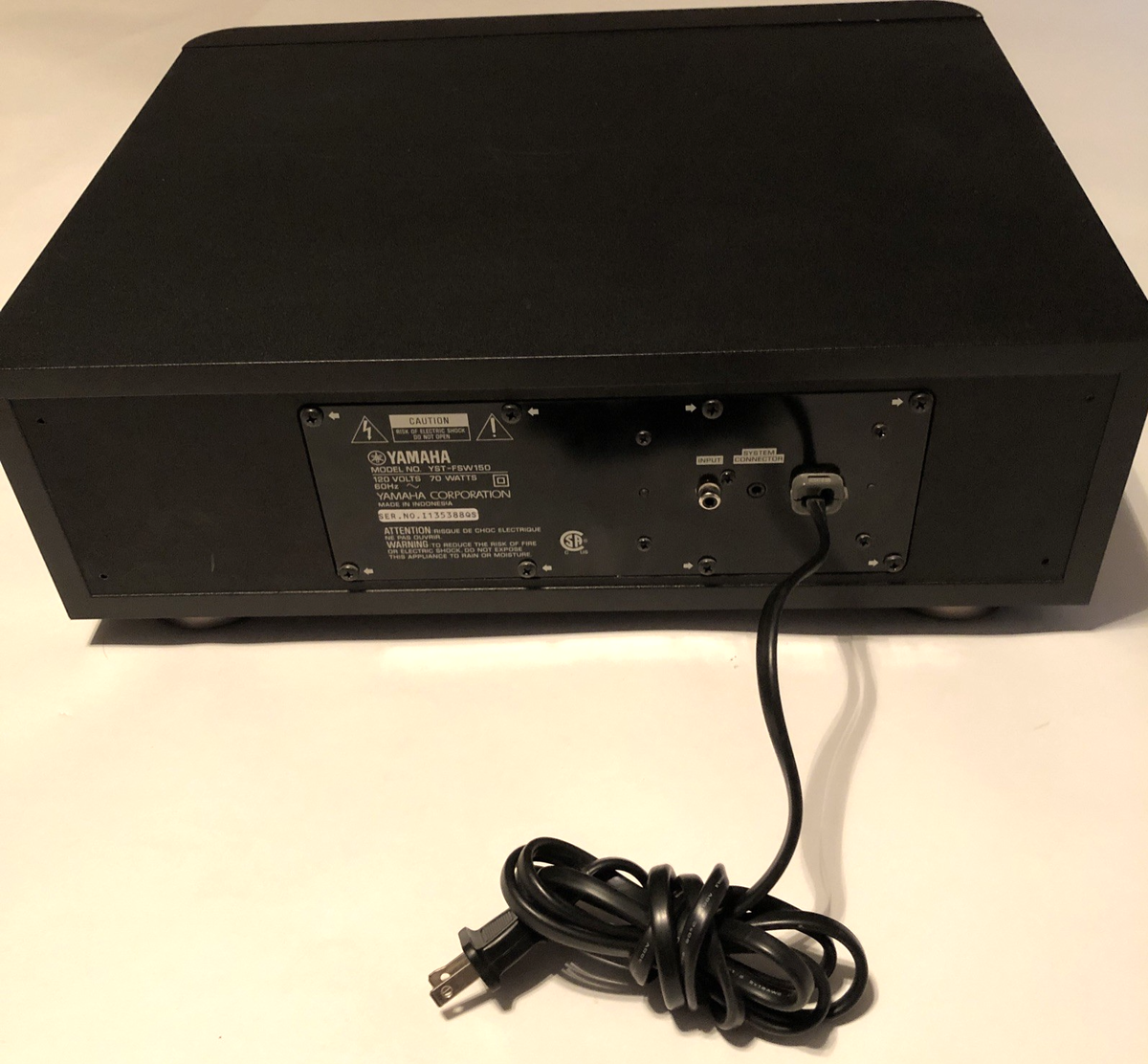 Yamaha YST-FSW150 Powered Subwoofer Compact Home Theater Bass