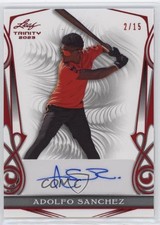 2023 Leaf Trinity Red 2/15 Adolfo Sanchez #BA-AS1 Auto 05k6