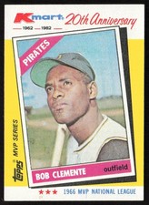 Bob Clemente 1982 Topps Kmart 20th Anniversary AL & NL MVP's #10 Pirates