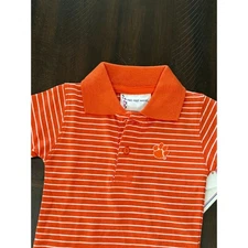 Clemson Tigers embroidered orange striped baby polo Two Feet Ahead 12 mo NWT