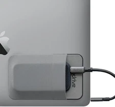 Portable Hard Drive Sleeve Adhesive Pocket Pouch Gray