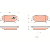 Bremsbelagsatz Scheibenbremse TRW GDB3289 Cotec FüR Toyota Hinterachse