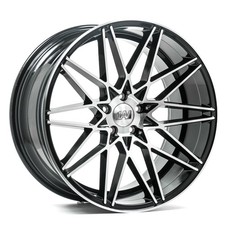 22x10.5 1AV ZX4 Black And Polished Face Wheels 5x4.25 (38mm) Set of 4
