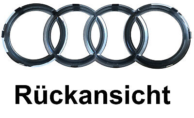 Audi A4 B8 8K Ringe Schwarz Glanz Matt Vorne Emblem Quattro S-Line V6 TDI  S4 RS4