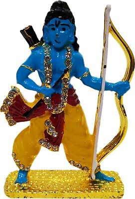 2 X Lord Shri Ram Statue Dekor Am Armaturenbrett Multicolor Metall Traditionell