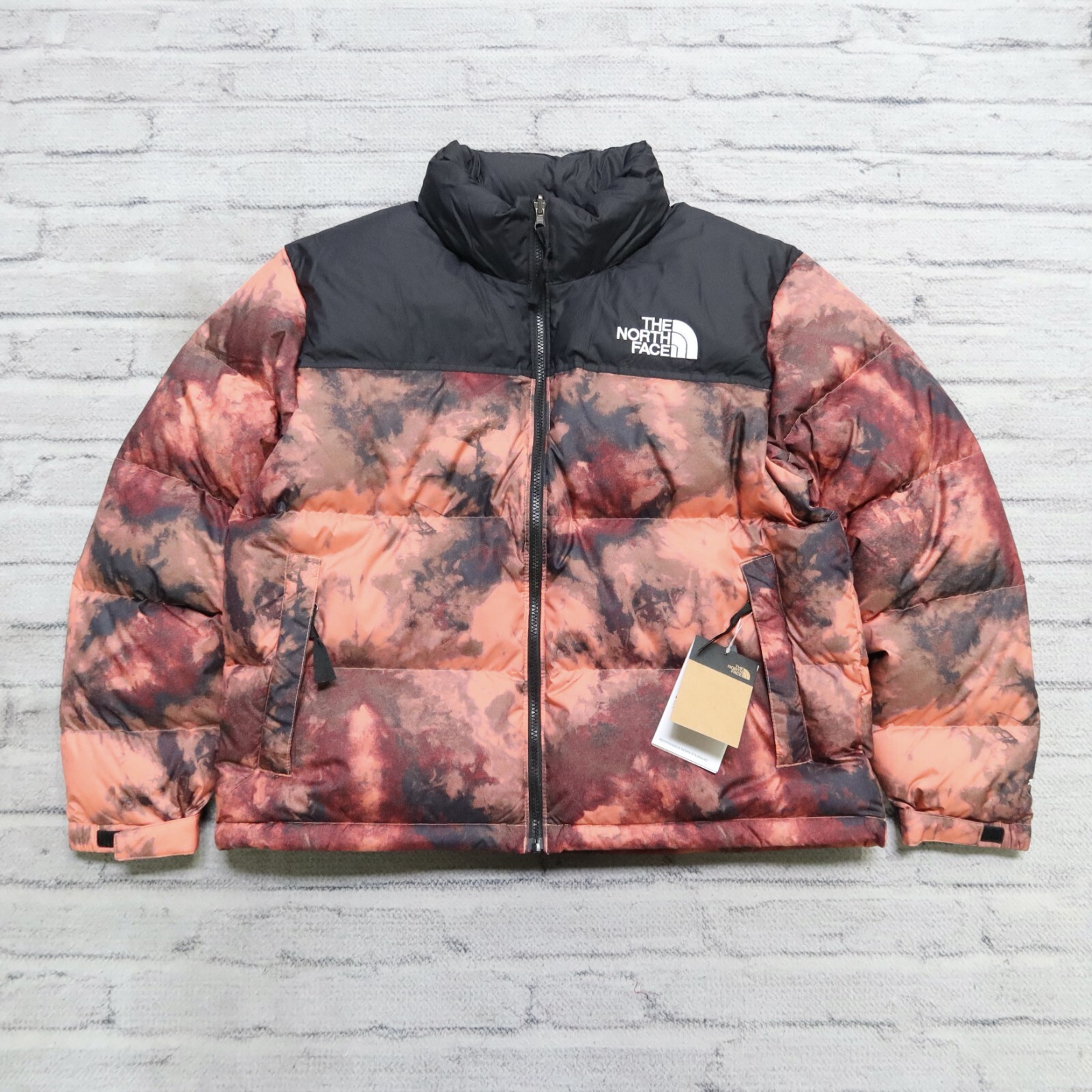 New North Face Nuptse Print Quilted Down Jacket Womens Size XL