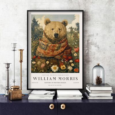 William Morris Druck, William Morris Ausstellung Poster Bär (110c)