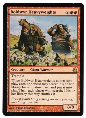 MTG BOLDWYR HEAVYWEIGHTS MORNINGTIDE RARE RED CREATURE NM BEAMTOWN BULLIES EDH - 第 1/2 張圖片