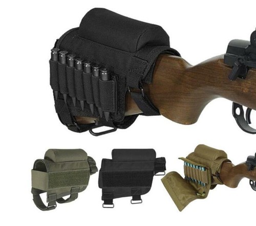 Tactical Cheek Rest Gun Buttstock Rifle Ammo Cartridge Holder for .308 .300 .410 - Picture 1 of 15