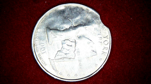 2001 NY QUARTER ERROR STRIKED-OBV-RVS-75 - Picture 8 of 16