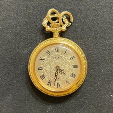 SEIKO Vintage Pocket Watch Mechanical Manual Open Face JAPAN