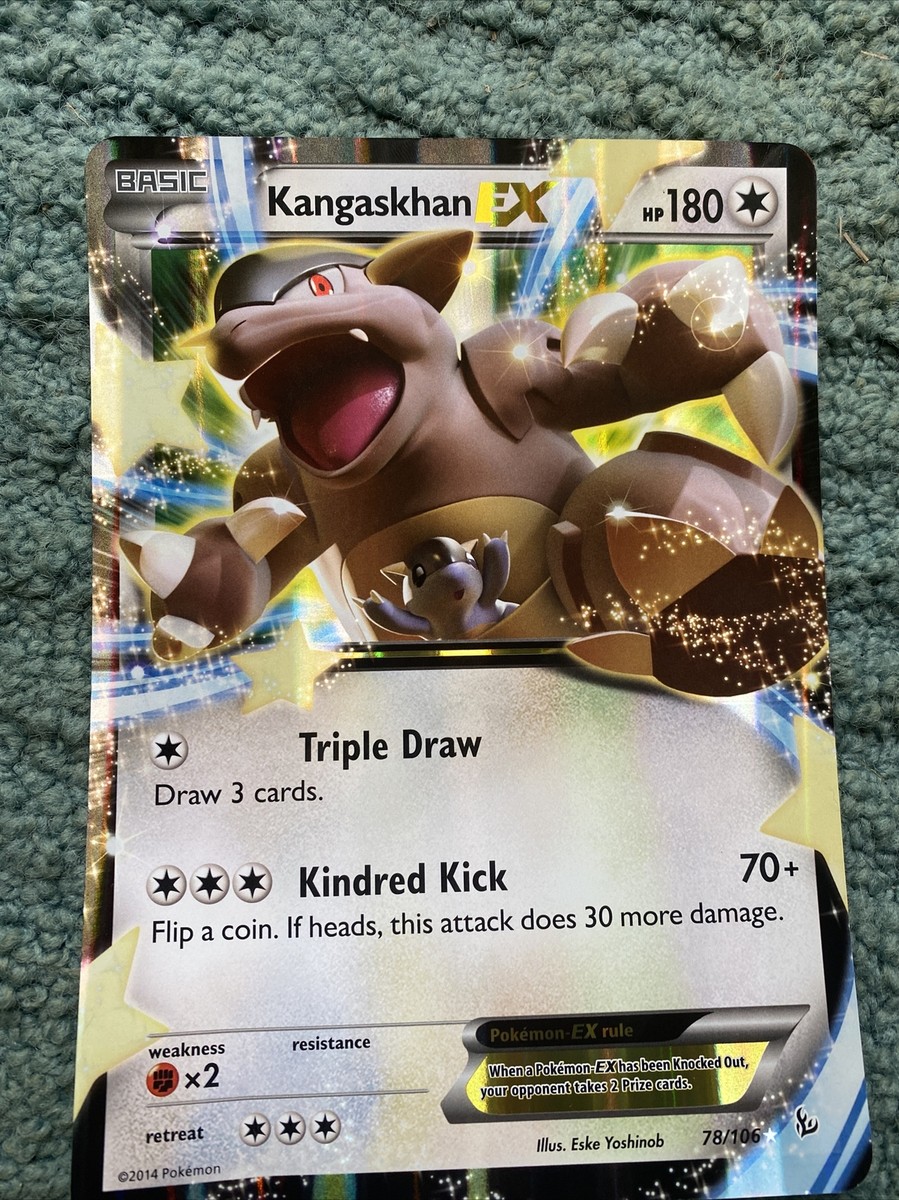 Kangaskhan EX 78/106 JUMBO Ultra Rare XY Flashfire Pokemon Kangaskhan EX 78/106 JUMBO Ultra Rare XY Flashfire Pokemon