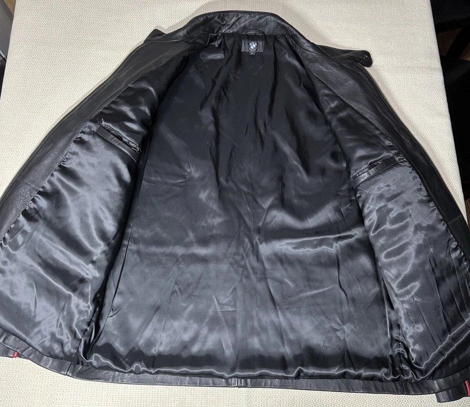 Оригинальная кожаная куртка BMW M power Motorsports Motorrad Nappa мужская размер большой - Изображение 3 из 4