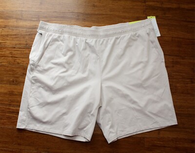 NWT ALL IN MOTION Men's Shorts Sz. 2XL Beige Stretchy Waist UPF 50+ Normcore #03