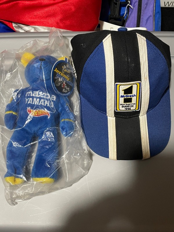 Dream Co Jeremy McGrath Bear Supercross Yamaha Signed Hat Limited # 149/500