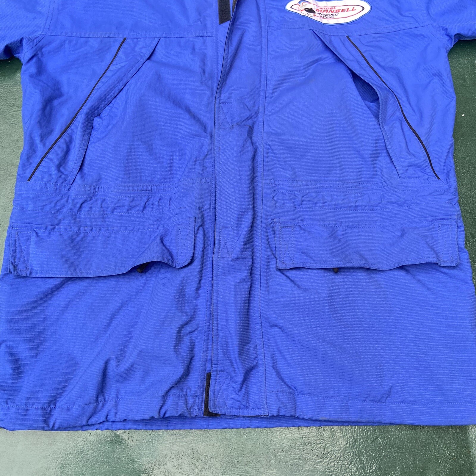 Vintage Nigel Mansell Racing Rain Jacket Men’s Medium Blue Formula 1 90s F1 Rare image 9