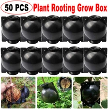 50Pcs Black Reusable High Pressure Layer Pod Boxes Plant Root Grow Grafting Ball