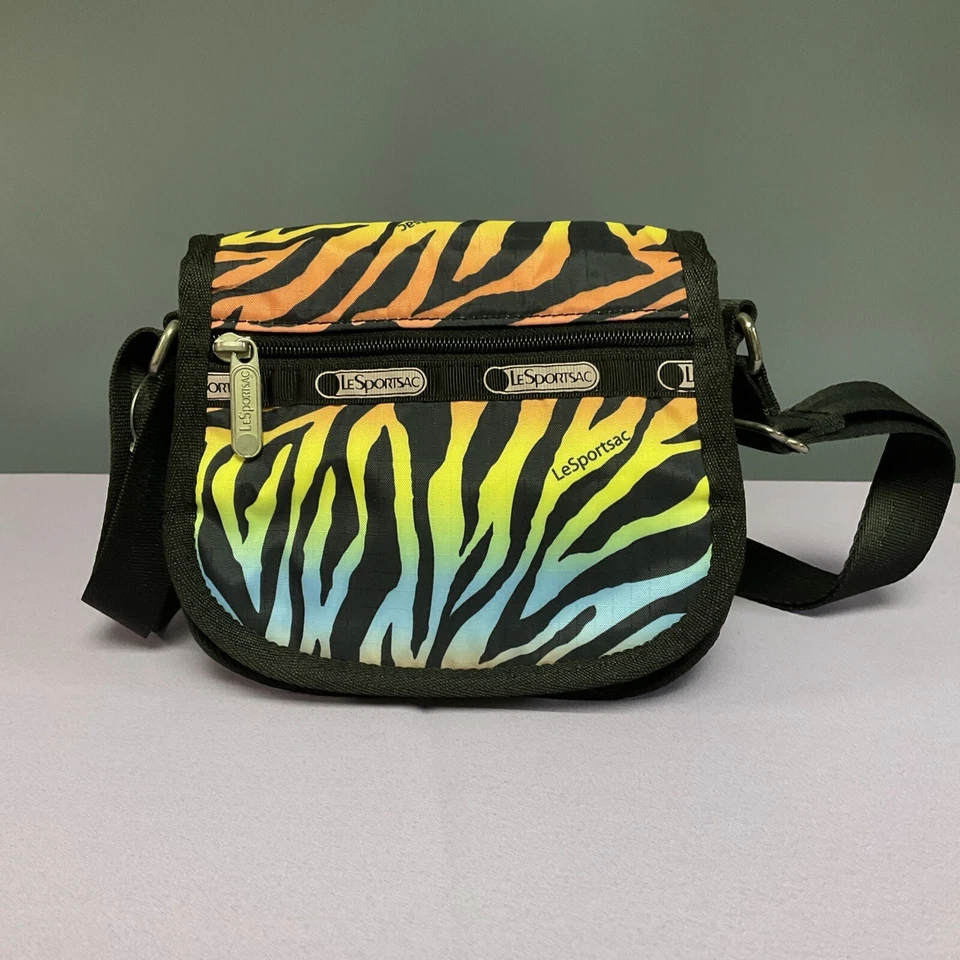Lesportsac  Mini Crossbody Bag Vibrant Multi Color Zebra Print