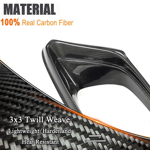 For Benz W213 S213 E63 AMG 2016-20 Real Carbon Fiber Front Bumper Air Vent Cover - Picture 9 of 12