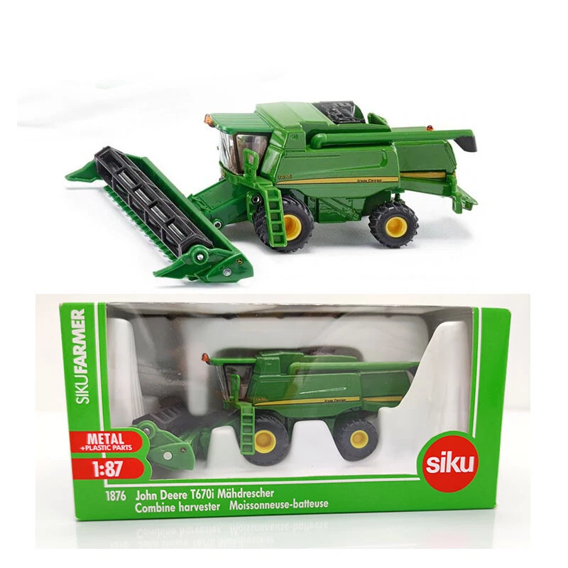 1:87 Siku 1876 Farmer John Deere T670i Moissonneuse-Batteuse Diecast Toys Models - Immagine 2 di 4