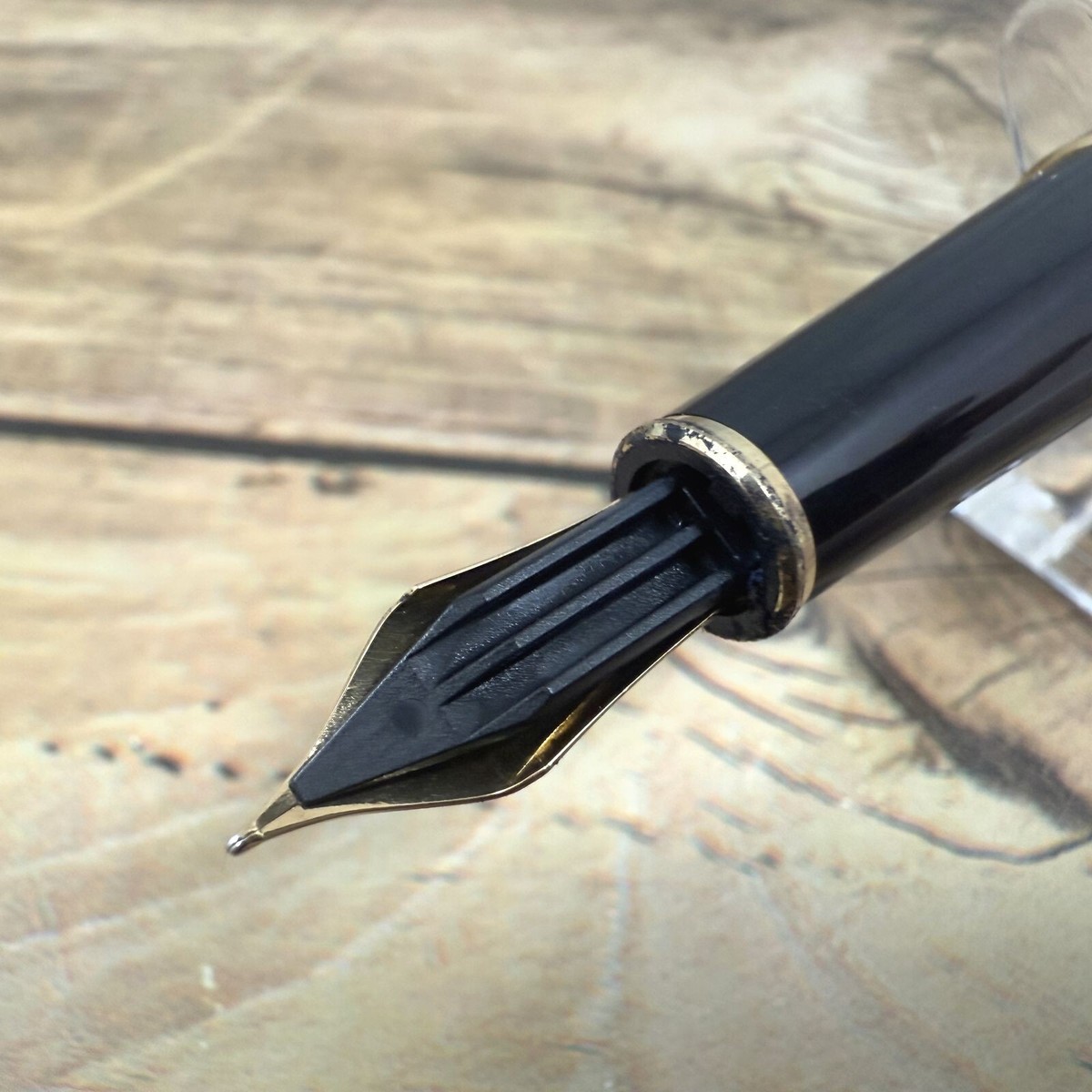 MONTBLANC MEISTERSTUCK 14K-585 NIB:F FOUNTAIN PEN VINTAGE BLACK