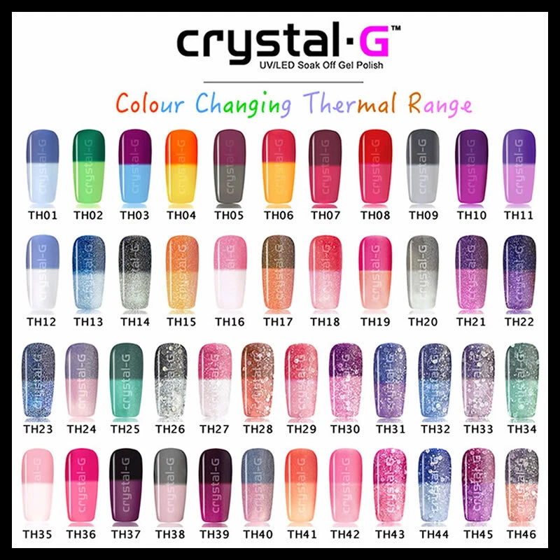 Crystal G London UV LED Thermal Colour Change Soak Off Gel Nail Polish