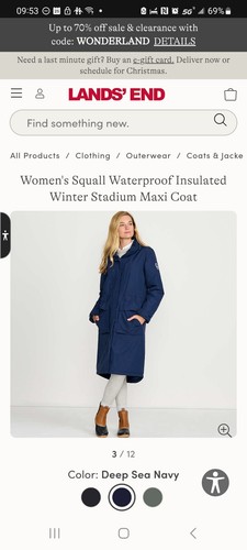 Women's Squall Waterproof Insulated Winter Stadium Maxi Coat - Picture 3 of 11