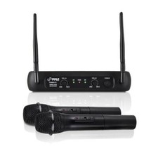 Pyle PDWM2135 VHF Wireless Microphone System, 2 Handheld Mics, Fixed Frequency