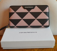 Emporio Armani Pastel Pink Geometric Pattern Wallet Beautiful