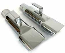 1968-70 Mopar Dodge Charger Chrome Exhaust Tips Extensions -Correct Size Weight