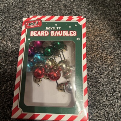 12 Stück 6 x 1,5 cm Bart Weihnachtsdeko Weihnachtskugeln Neu
