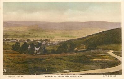 Caerphilly Wales Caerphilly From The Mountain OLD PHOTO