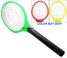 Cordless Rechargeable Bug Zapper Mosquito Insect Electric Fly Swatter Racket Bat
