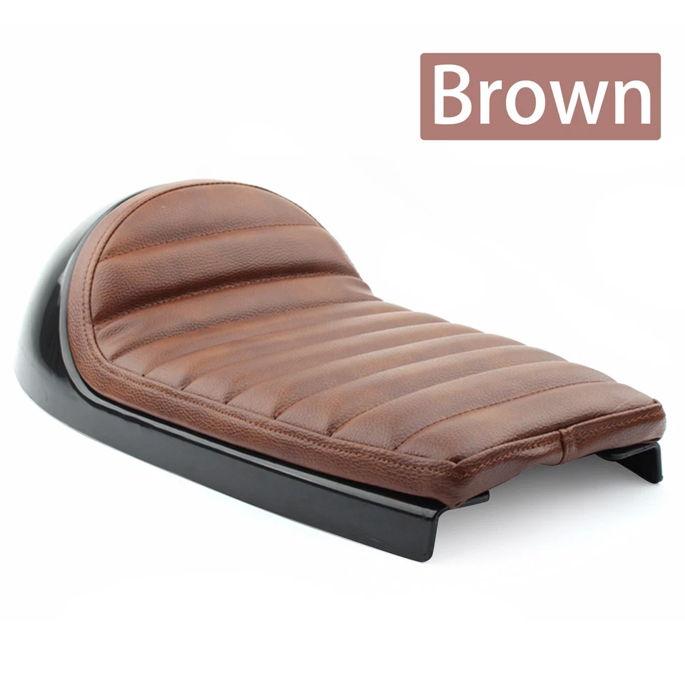 Asiento de corredor Flat Brat & Hump Café sillín de colección para Honda CB Suzuki GS Yamaha XJ Foto 2 de 4